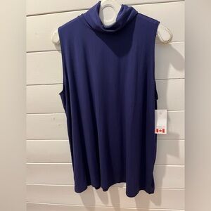 💙Sleeveless Cowl Neck Top – Studio (Size 3X, NWT)